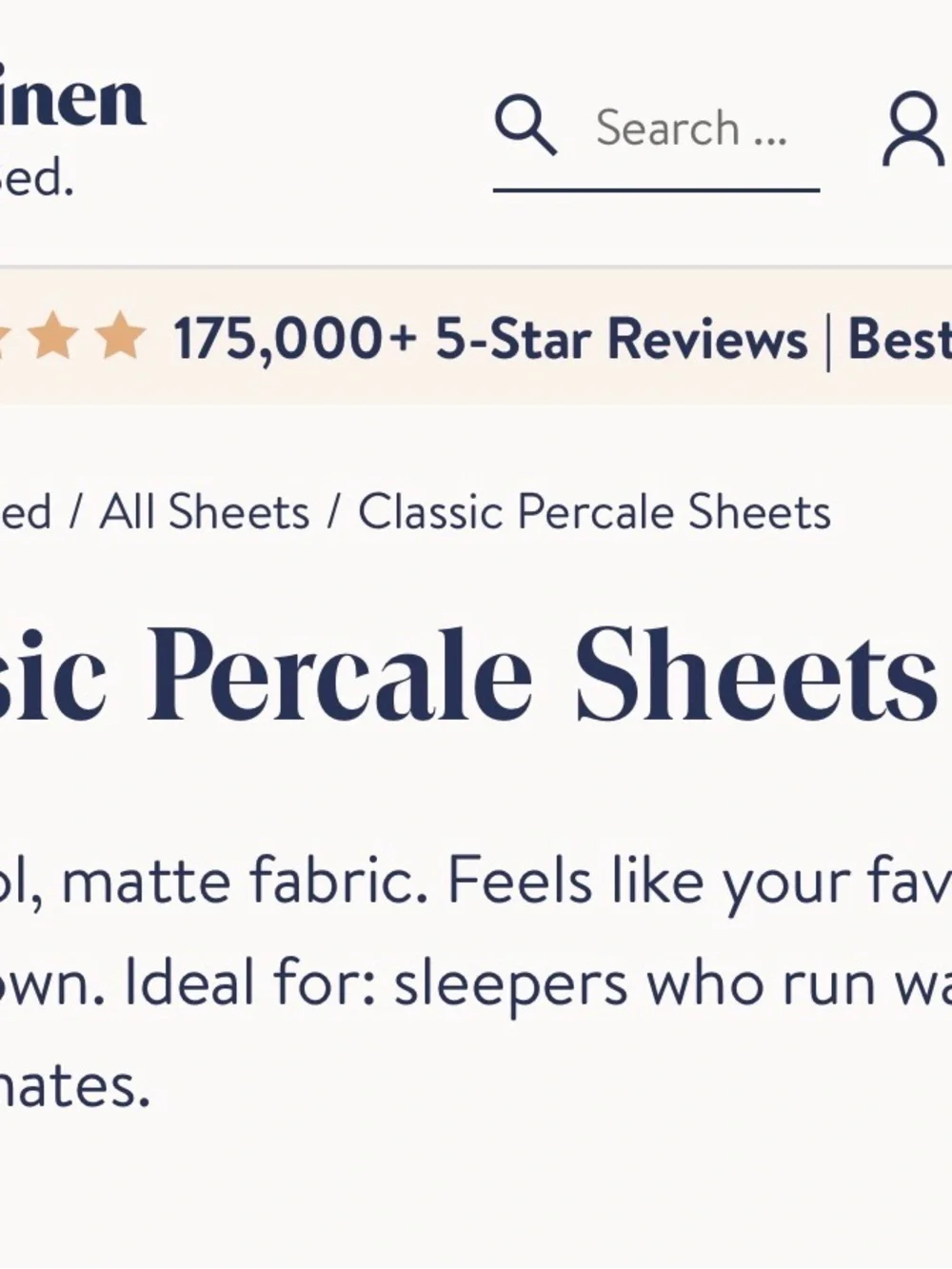 Brooklinen White and Forrest Green Full Size Sheet Set